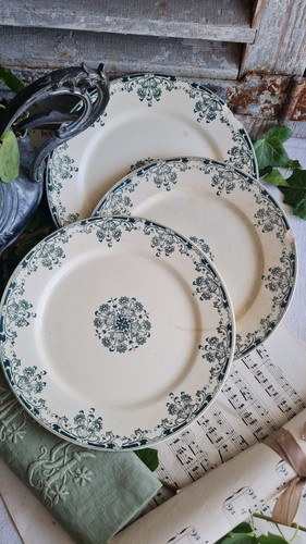 Anciennes assiettes plates - 3,
