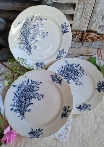 Anciennes assiettes plates - assiettes,