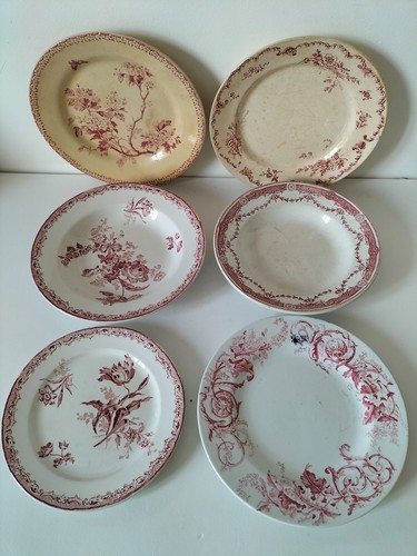 Assiettes anciennes terre de - 6,