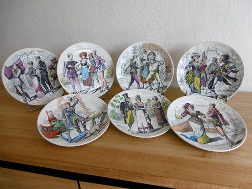 Sept assiettes dessert terre - sept,