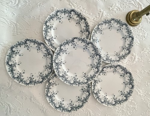 Assiettes plates terre - 6, de
